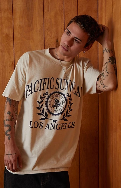 Pacsun Off White Pacific Sunwear Collegiate T-Shirt