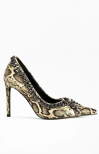 AZALEA WANG Women's Ravelle Snake Stiletto Pumps