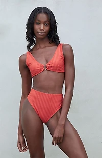 Rhythm Pacific Ribbed High Waisted Bikini Bottom
