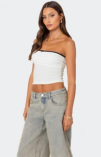 Edikted Built Bra Waffle Tube Top