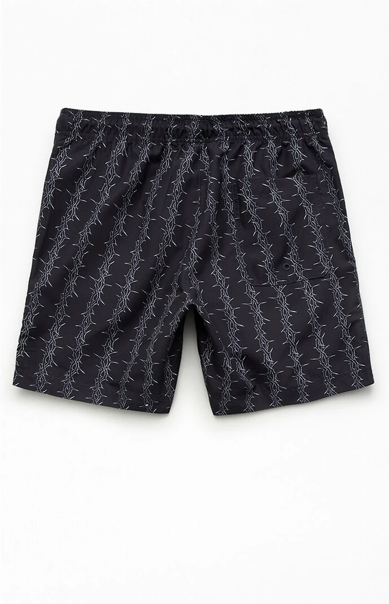 Pacsun Vertical Thorn 6.5" Swim Trunks