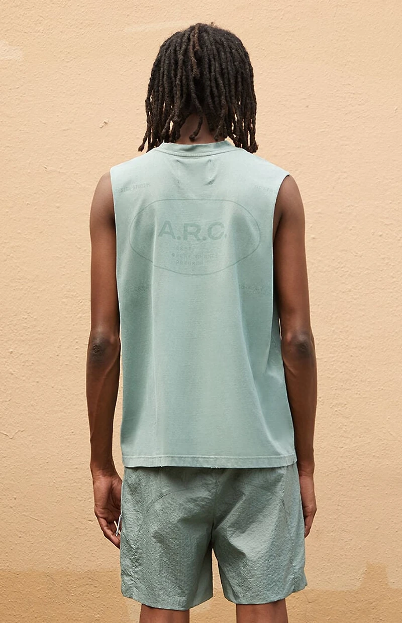 A.R.C. Seafoam Vintage Wash Cut Off Muscle T-Shirt