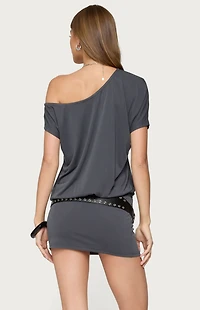 Edikted Sevie Off Shoulder Mini Dress