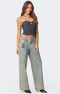 Edikted 16 Vintage Acid Wash Jeans
