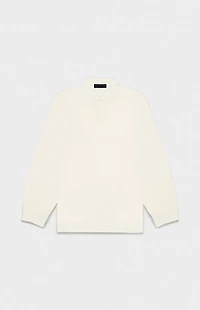 Fear of God ESSENTIALS Cloud Dancer Knit Polo Sweater