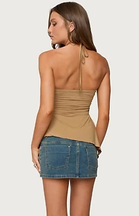 Edikted Malena Asymmetric Halter Top