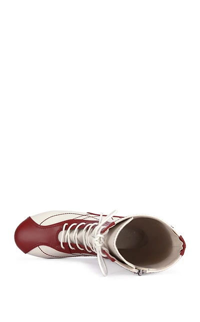 AZALEA WANG Women's Passer Red Boxing Sneaker Boots