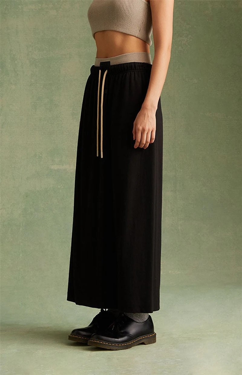 Fear of God ESSENTIALS Women's Jet Black Maxi Skirt
