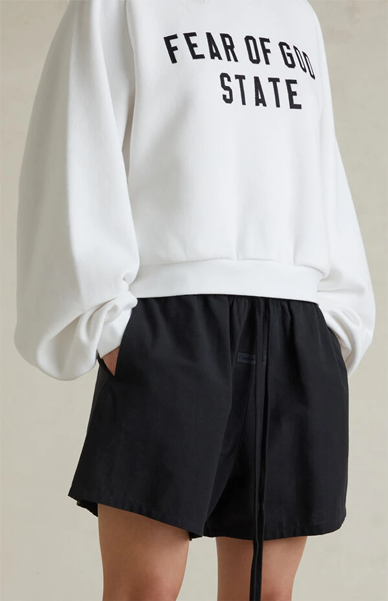 Fear of God ESSENTIALS Women's Jet Black Lounge Shorts