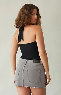 Pacsun Lara Gray Low Rise Denim Mini Skirt