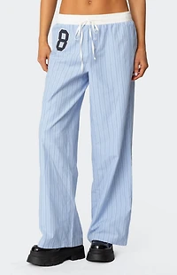 Edikted Erez Contrast Waist Striped Pants
