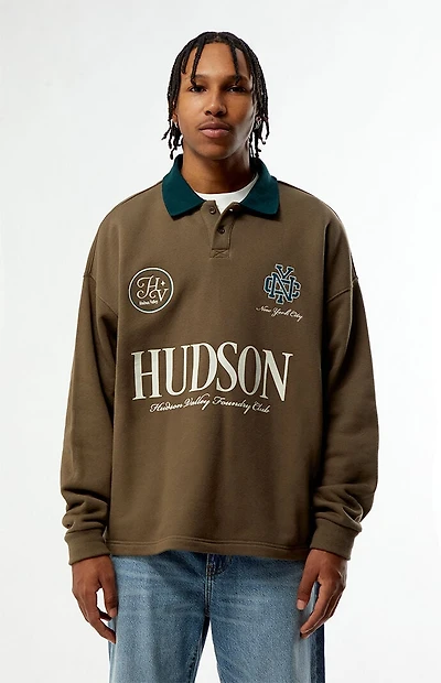 Pacsun Hudson Long Sleeve Rugby Polo Shirt