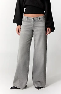Pacsun Kaia Ultimate Low Rise Baggy Jeans Gray