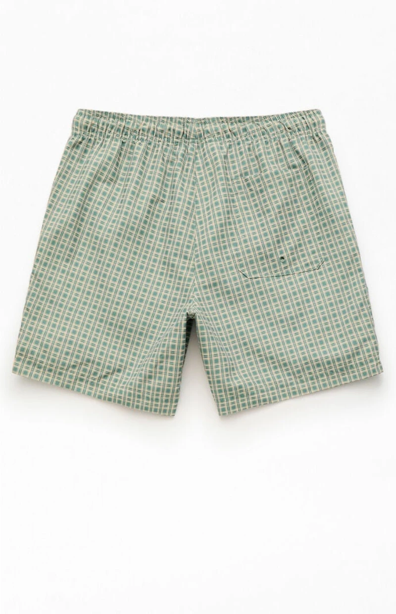 Pacsun Micro Plaid Eco 6.5" Swim Trunks