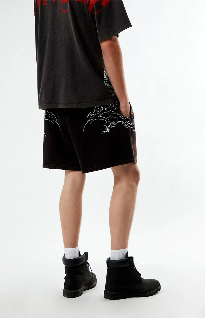 Civil Black Sin Fleece Sweat Shorts