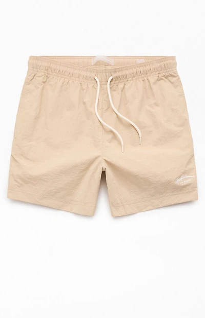 Pacsun Tan Collegiate 4.5'' Swim Trunks