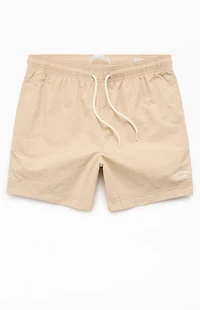 Pacsun Tan Collegiate 4.5'' Swim Trunks