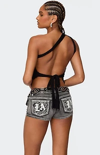 Edikted Codi Backless Asymmetric Knit Top