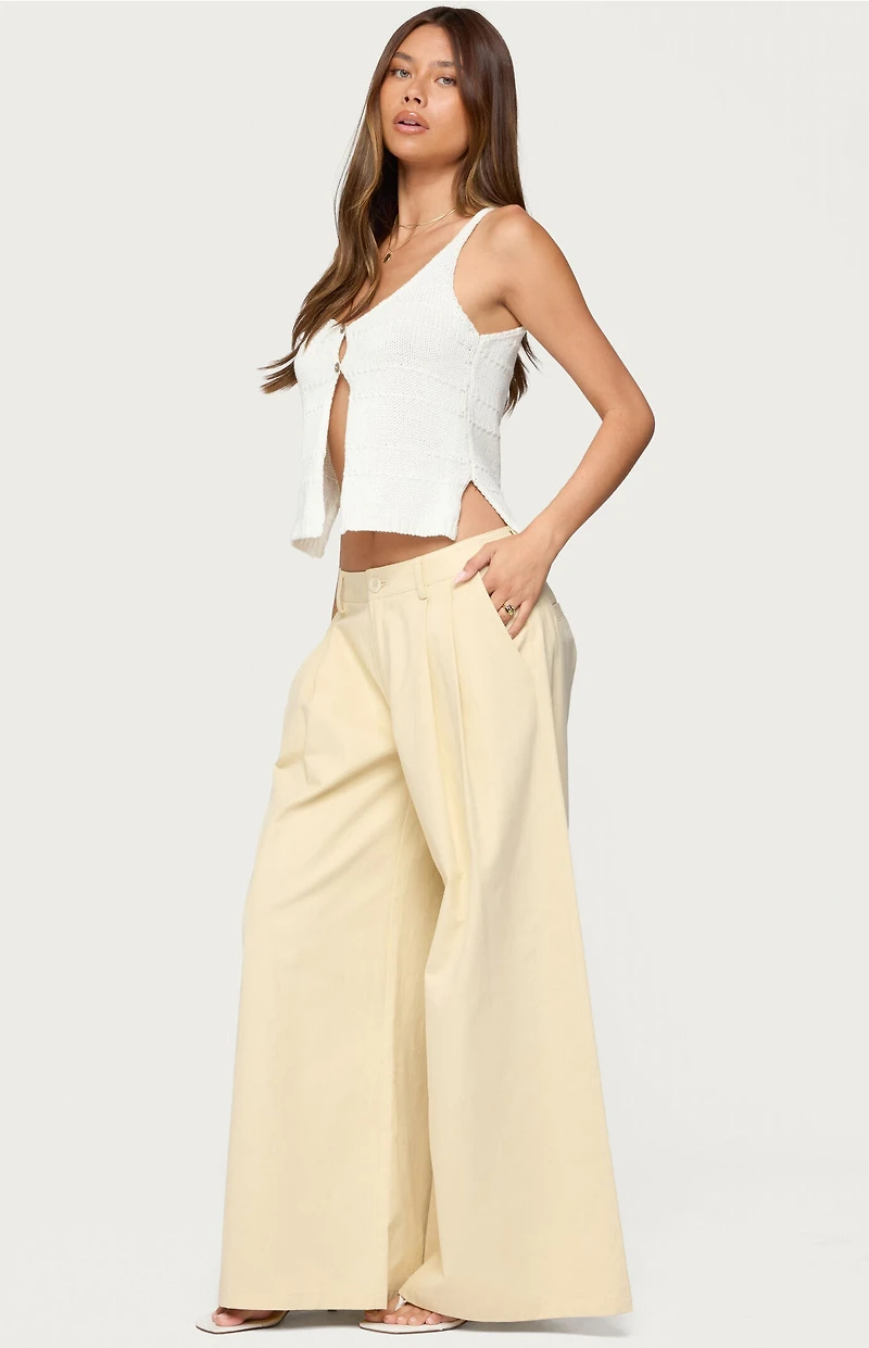 Edikted Mikinley Split Front Knit Tank Top