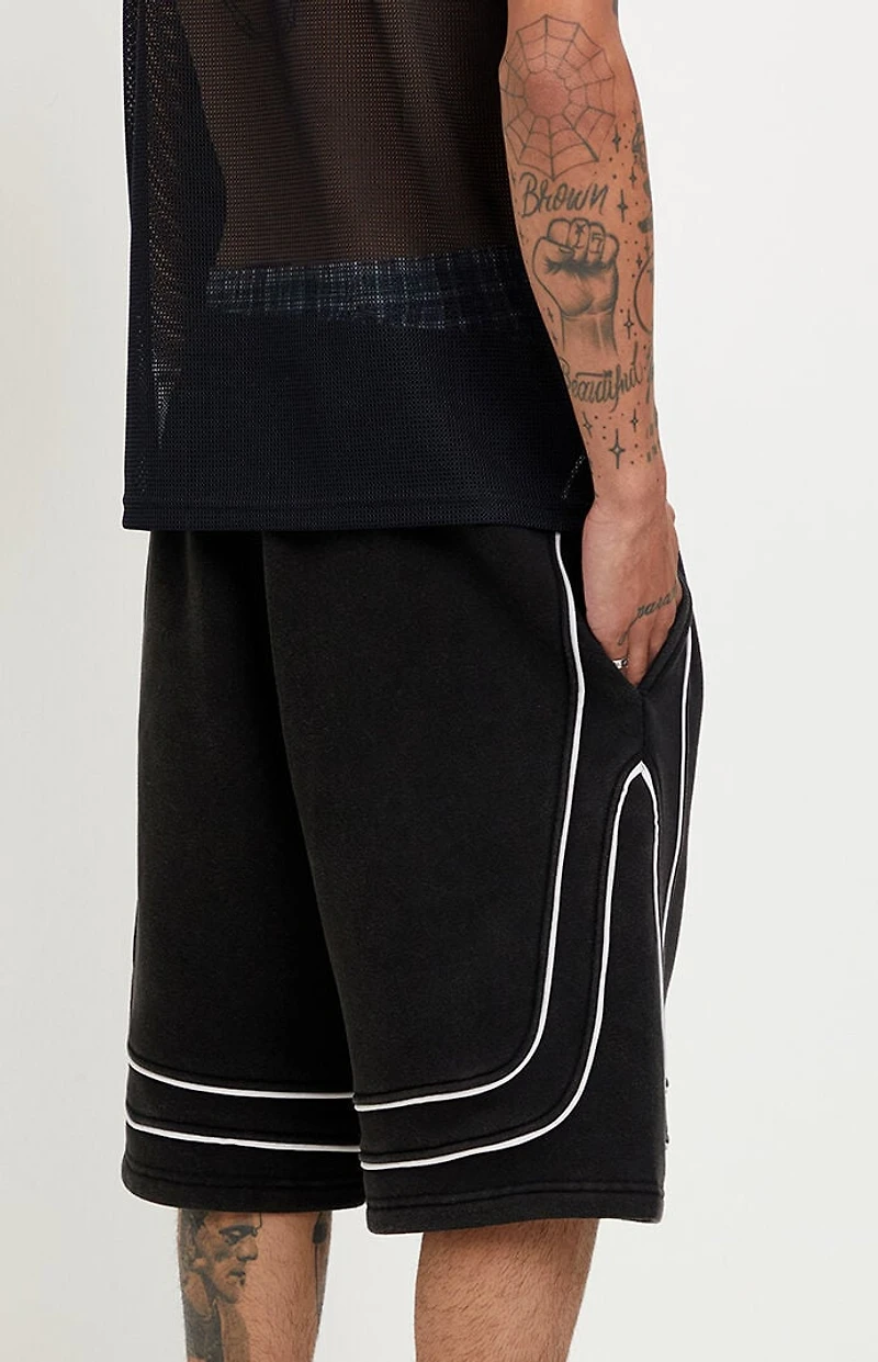 Pacsun Piping Fleece Baggy Sweat Shorts