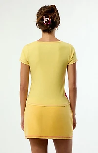 Hawaiian Tropic Henley Short Sleeve Top