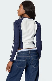 Edikted Brooklyn Raglan Long Sleeve T-Shirt