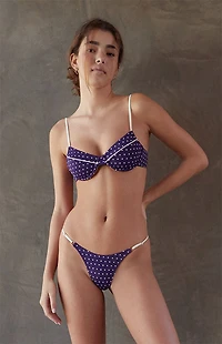 Pacsun Polka Dot Shiloh Underwire Bralette Bikini Top
