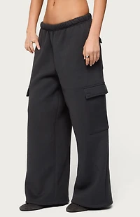 Edikted Petite Wide Leg Cargo Sweatpants
