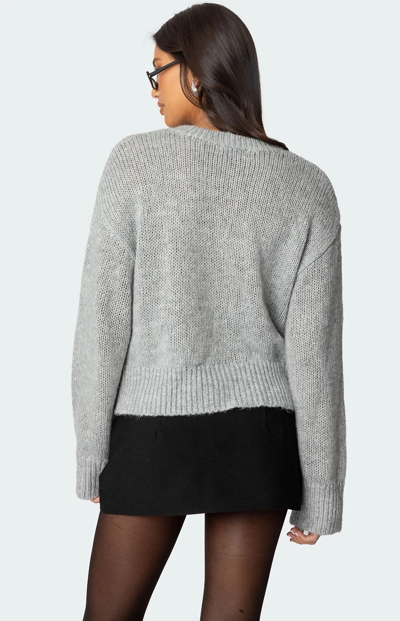 Edikted Freida Fuzzy Knit Cardigan