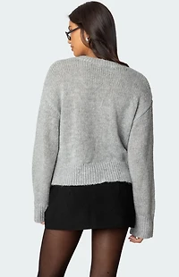 Edikted Freida Fuzzy Knit Cardigan
