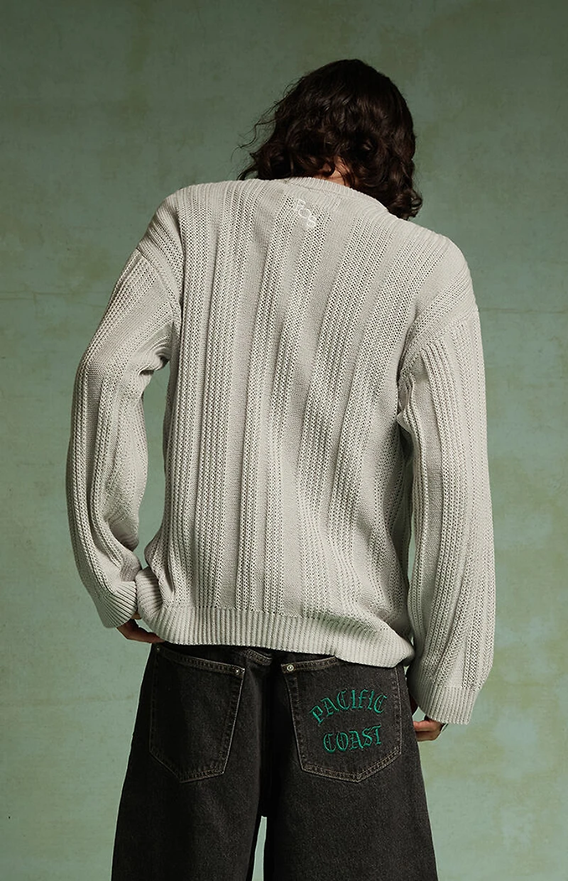 FIELD OF STUDY by Pacsun Tonal Stripe Long Sleeve Sweater