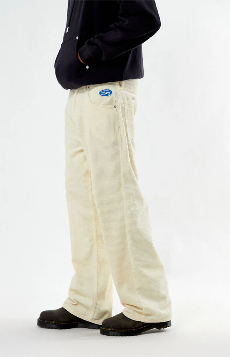 FORD Cream Corduroy Baggy Pants