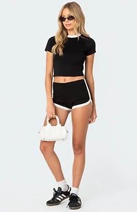 Edikted Elana Contrast Micro Shorts