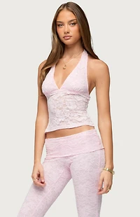 Edikted Talisa Lace Halter Top