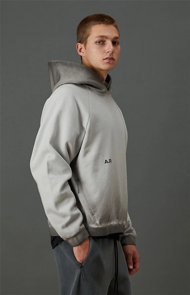 A.R.C. Active Gray Heavyweight Raglan Oversized Fleece Hoodie