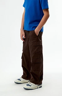 Pacsun Kids Baggy Pants Stretch Cargo Brown