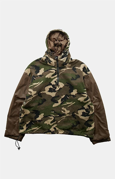 PS VINTAGE 2000s Camo Fleece Pullover Hoodie