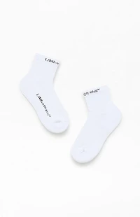 L/AB c/o Off-White 3 Pack Horizontal Quarter Crew Socks