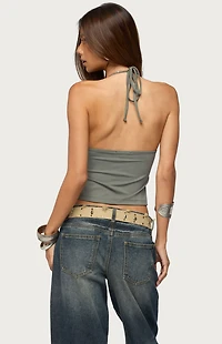 Edikted Ramone Mixed Stud Halter Top