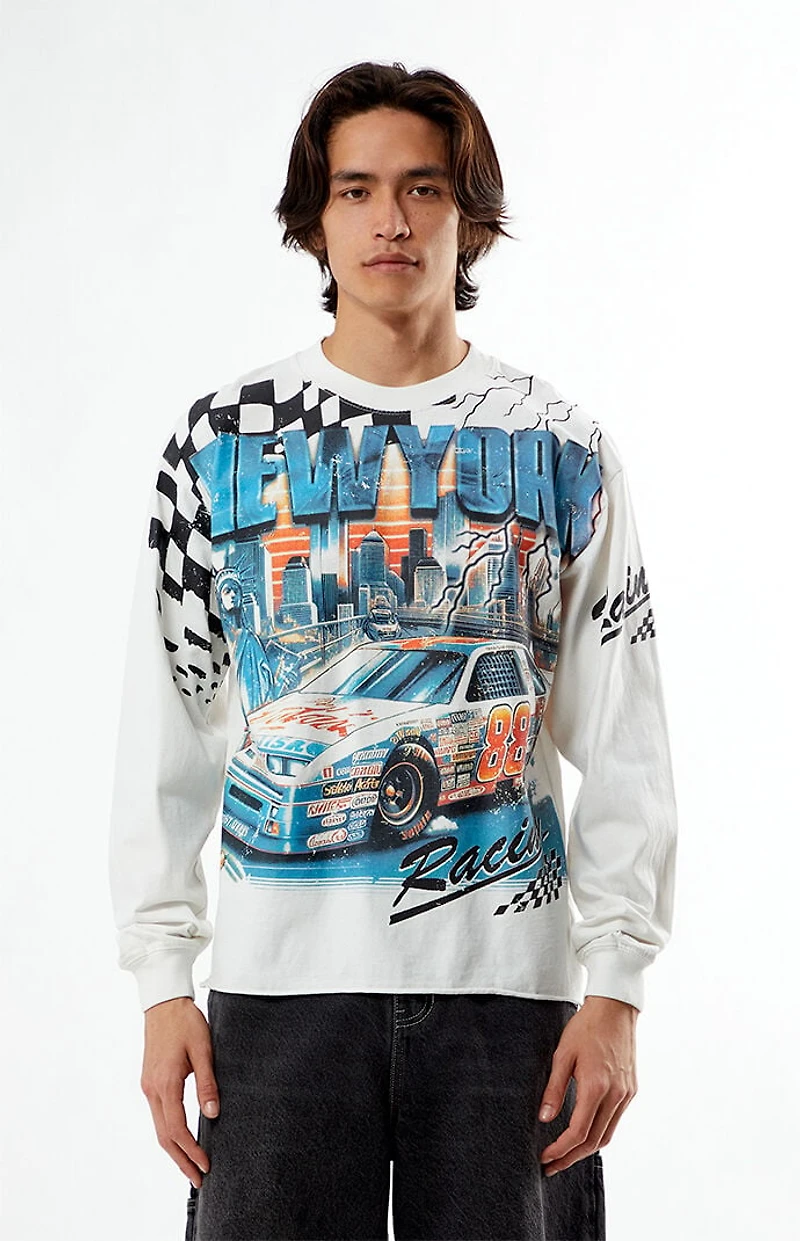 Pacsun New York Racing Cropped Long Sleeve T-Shirt