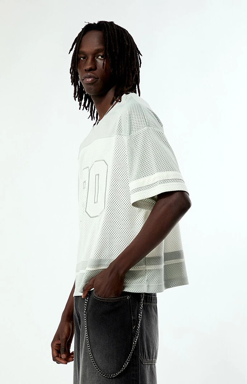 Pacsun Gray 80 Cropped Football Jersey