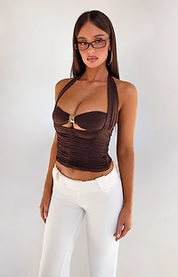 Tiger Mist Striped Briallen Tube Top