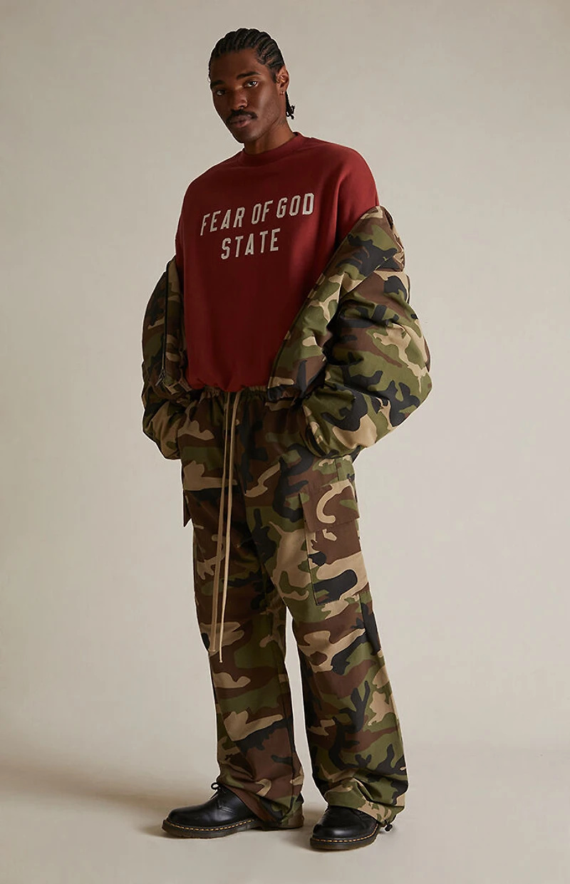 Fear of God ESSENTIALS Woodland Camo Military Hooded Jacket