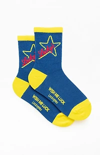 WISH ME LUCK Lucky's Sign Crew Socks