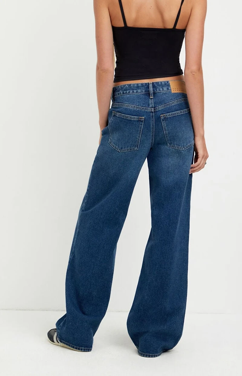 Pacsun Casey Low Rise Baggy Jeans Dark Indigo Wash