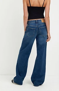 Pacsun Casey Low Rise Baggy Jeans Dark Indigo Wash