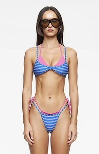 LIONESS Striped Rhode Bralette Bikini Top