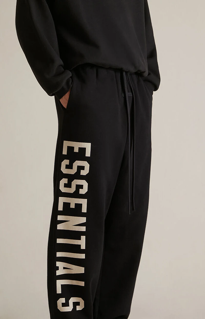 Fear of God ESSENTIALS Black Fleece Relaxed Sweatpants