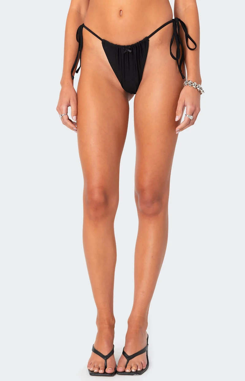 Edikted Darling Double String High Cut Bikini Bottom