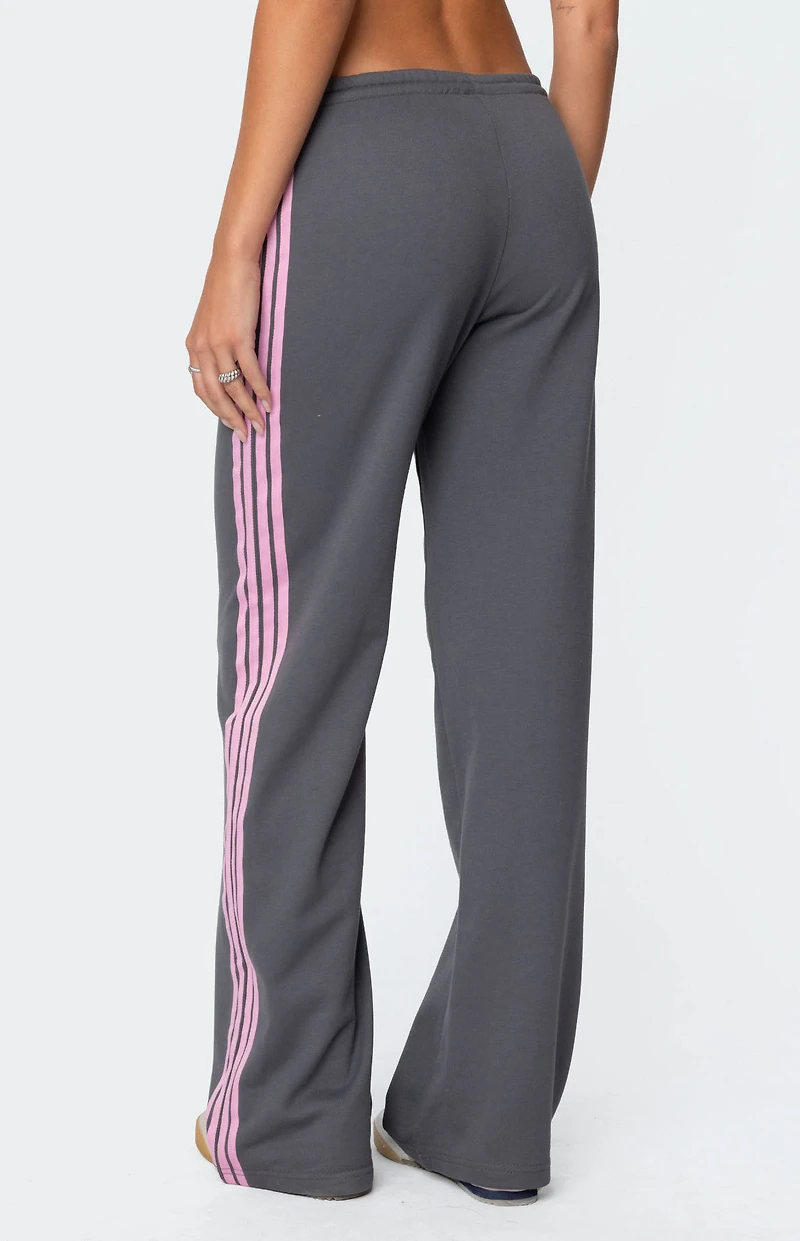 Edikted Averie Contrast Striped Sweatpants
